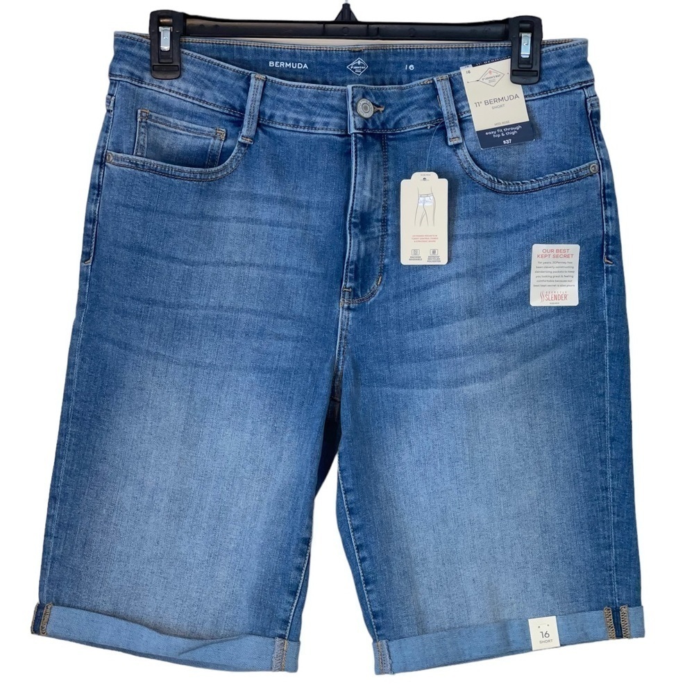 NWT 11” Bermuda shorts by St. John’s Bay. Mid rise size 16 - Picture 3 of 6